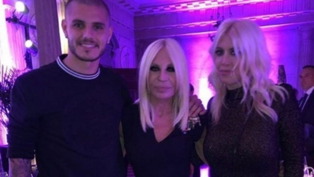 icardi wanda con donatella versace 2017