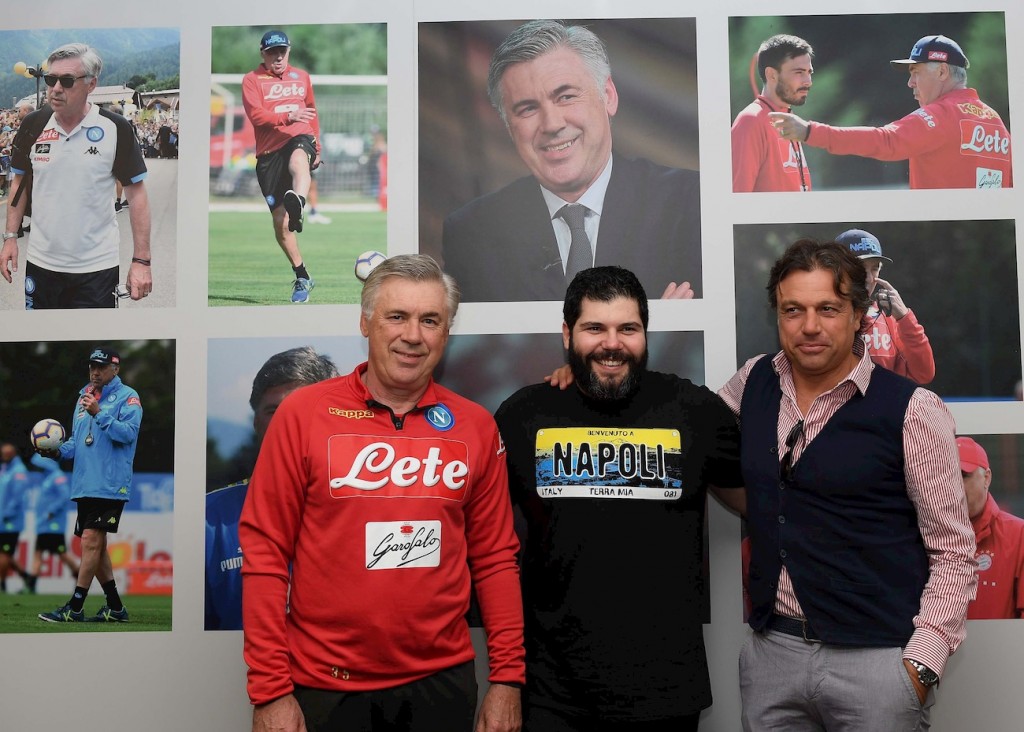 Ancelotti, Esposito e Giuntoli a Castel Volturno