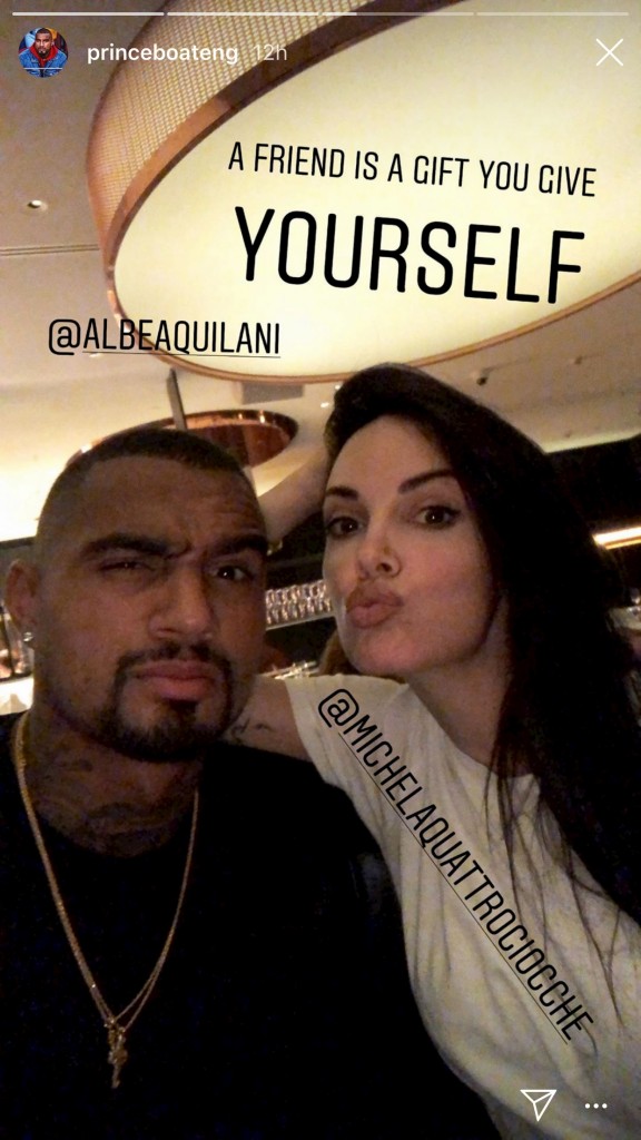 Kevin Prince Boateng e Michela Quattrociocche sui social