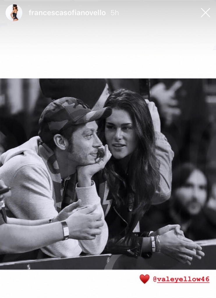 Valentino Rossi e Francesca Sofia Novello