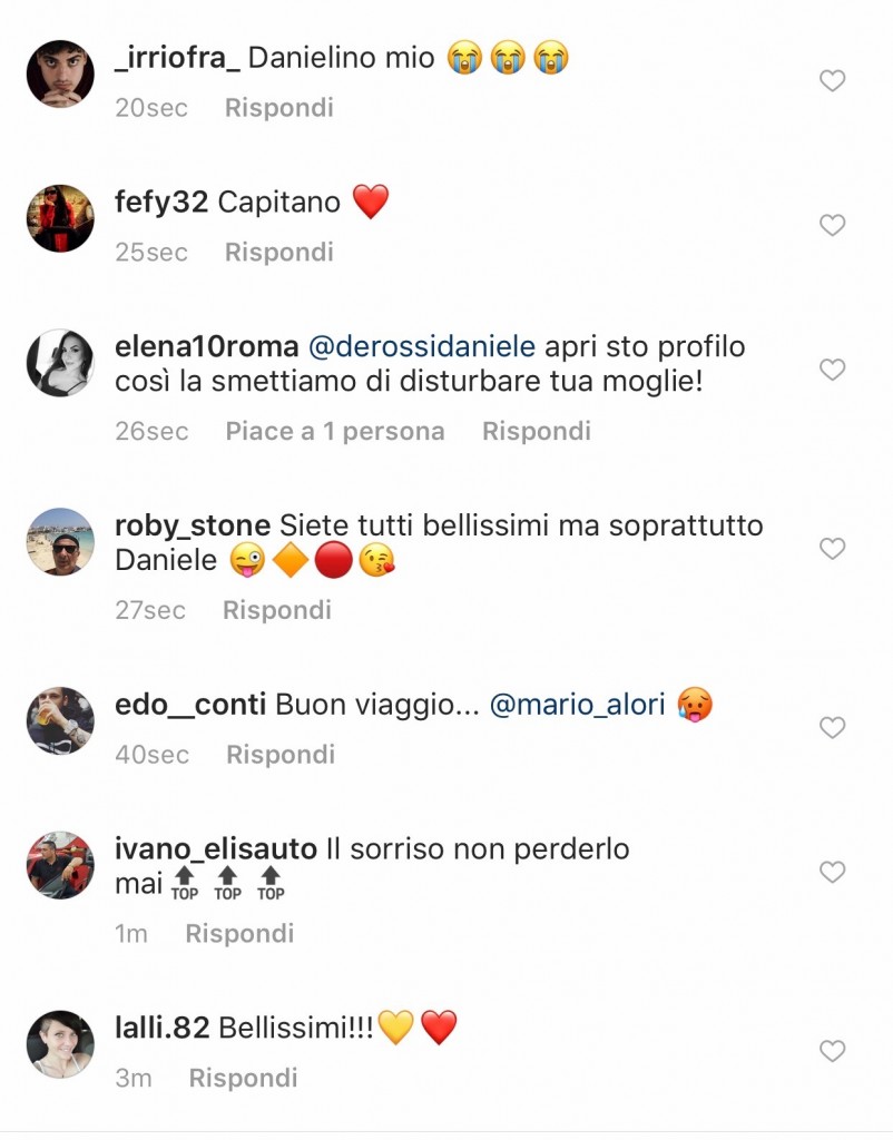 I fan di Daniele De Rossi su Instagram