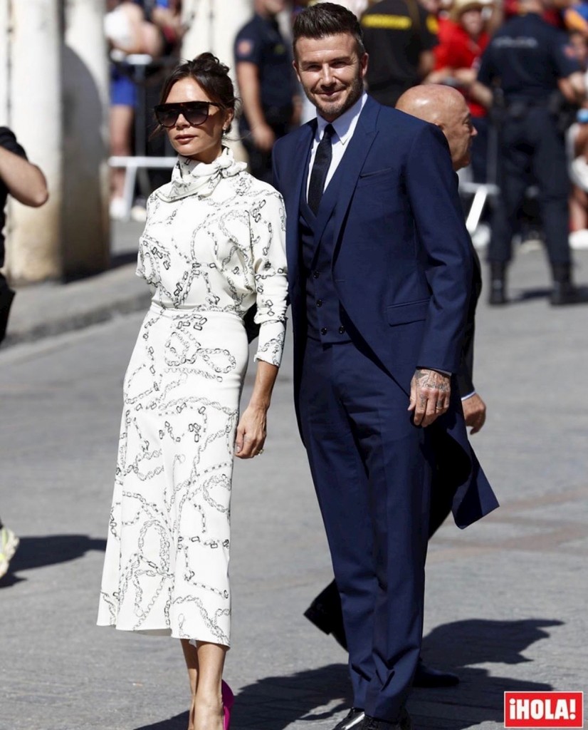 I Beckham al matrimonio di Sergio Ramos