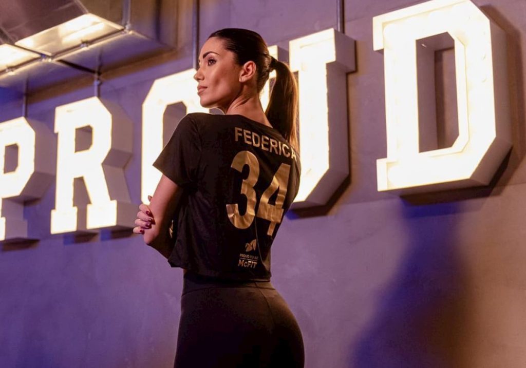 Federica Nargi in palestra
