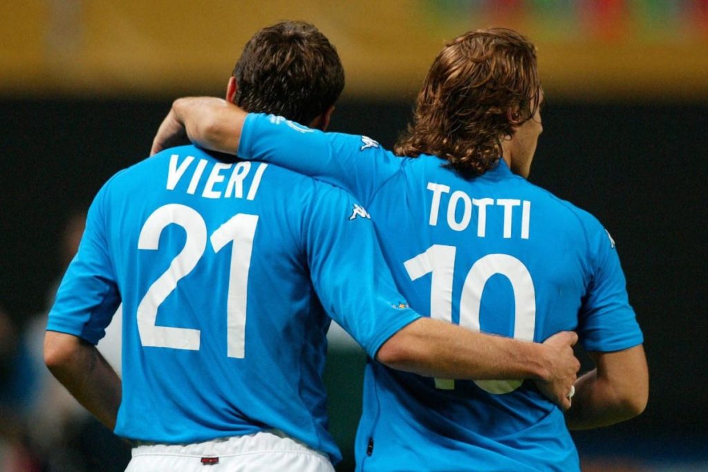 Christian Vieri e Francesco Totti