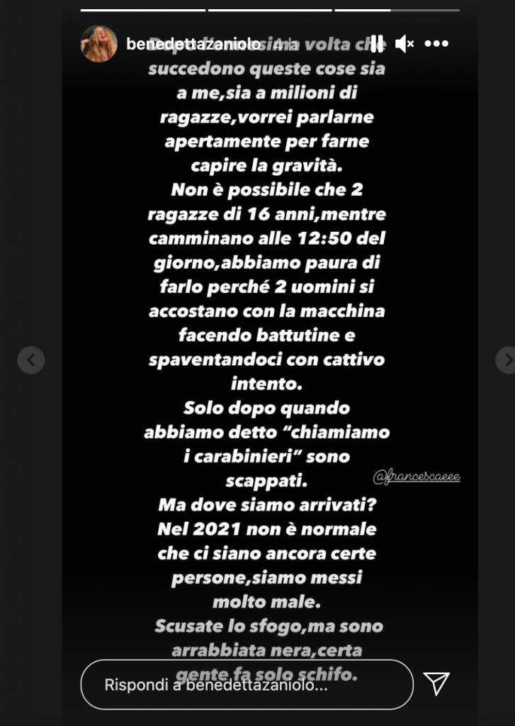 Sorella zaniolo sfogo social