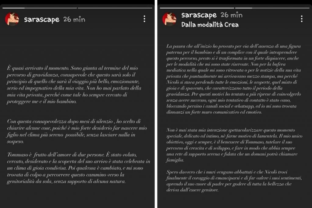 sara parole zaniolo appello