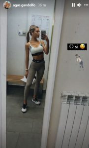 agustina allenamento