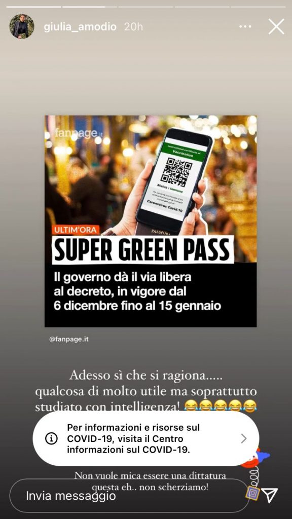 amodio super green pass