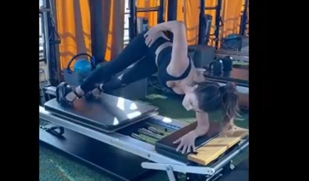 Elisabetta Canalis allenamento