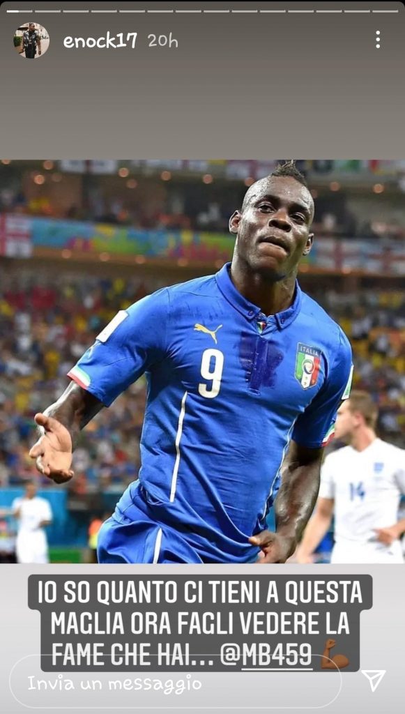balotelli messaggio enock