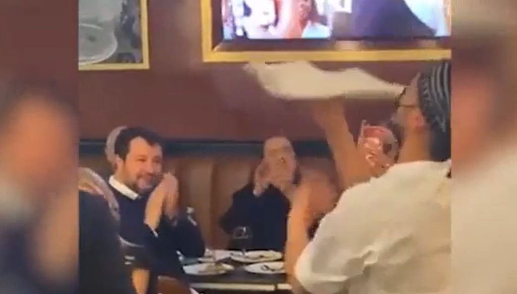 Salvini Berlusconi pizza