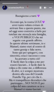 lulu spiega addio bortuzzo 1