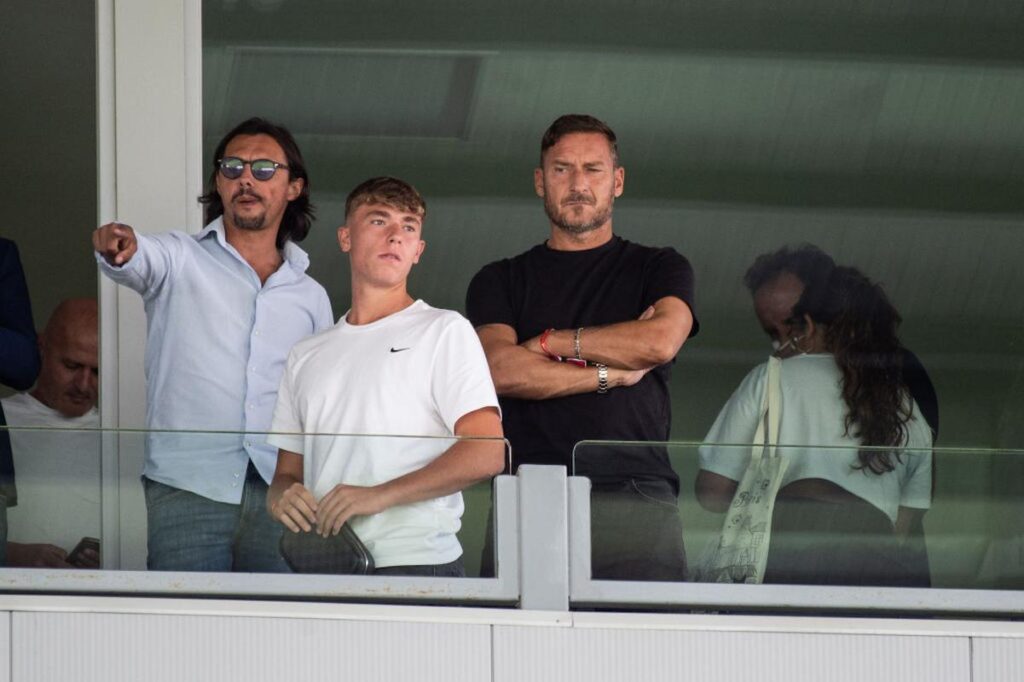 francesco totti e il figlio cristian