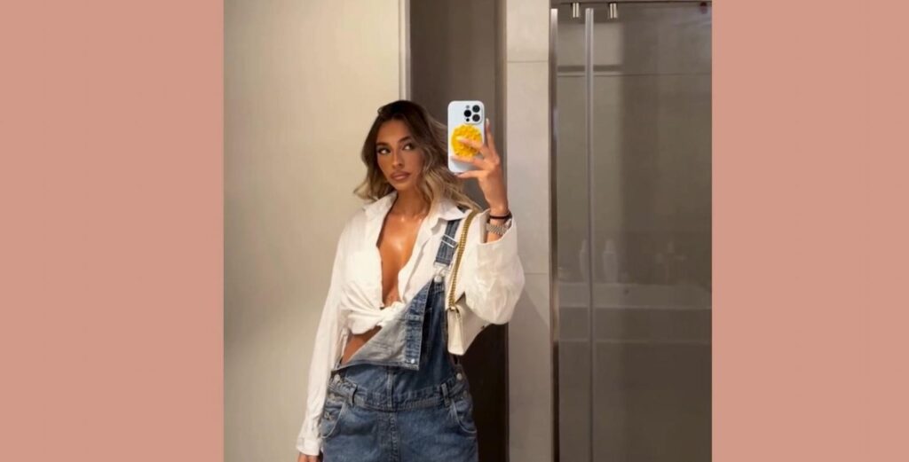 chiara frattesi salopette camicia