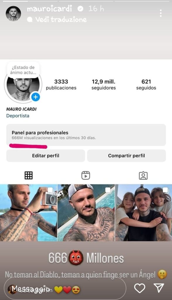 icardi mln visualizzazioni