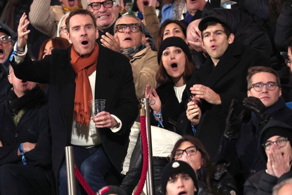 Celebrities Sightings At Como 1907 Vs Roma Football Match