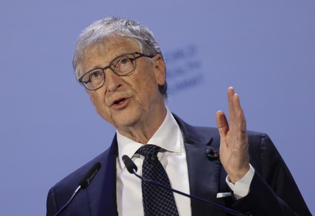 Bill Gates speaks at the pledge session of the 2024 World Health Summit on October