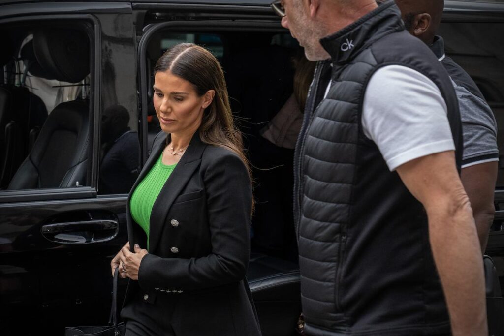 : Rebekah Vardy arrives at the Royal Courts of Justice on May 19