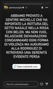 parpiglia storie belen