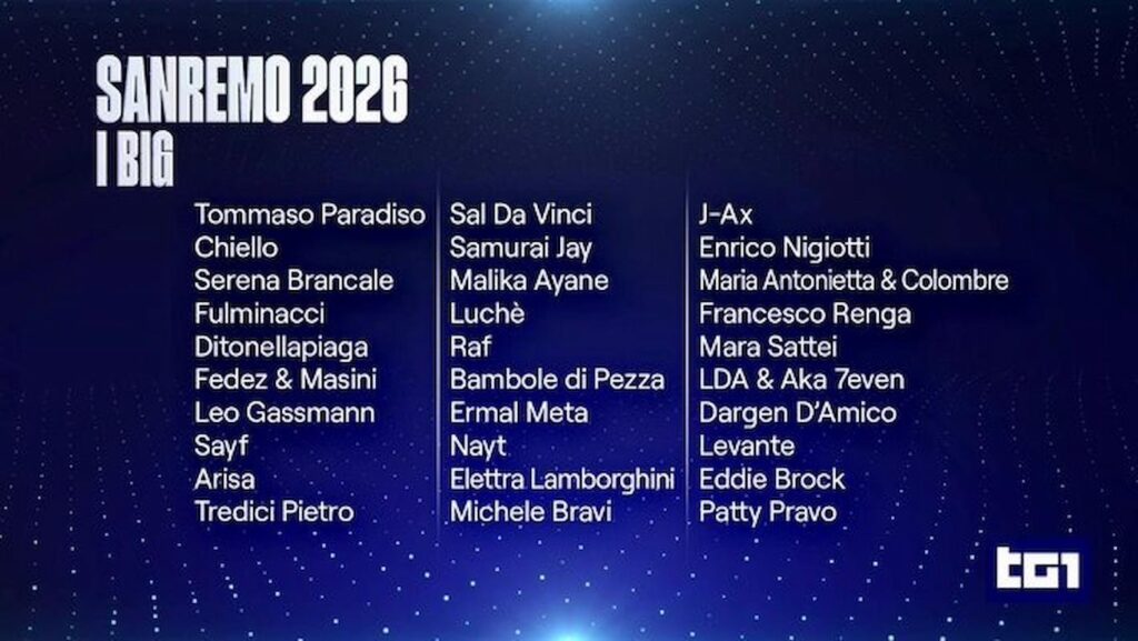 cantanti sanremo 25