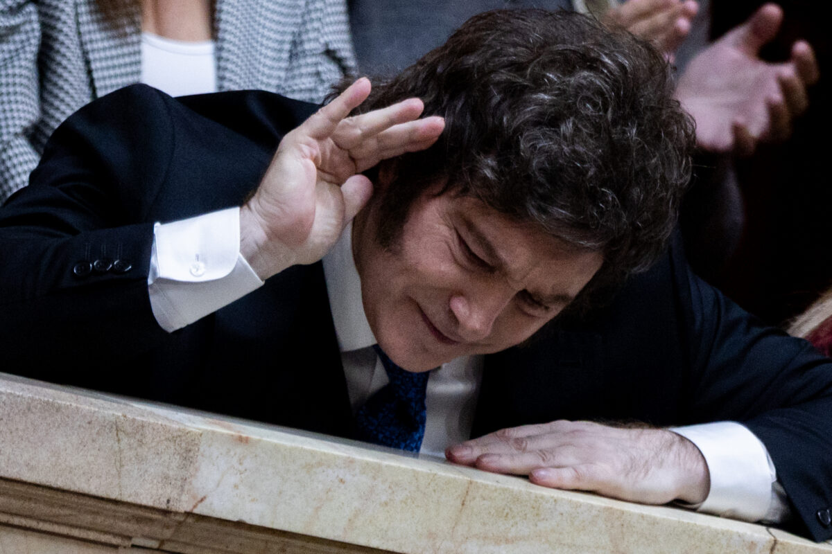 Javier Milei Attends Manuel Adorni's Appearance Before The Argentinian Congress