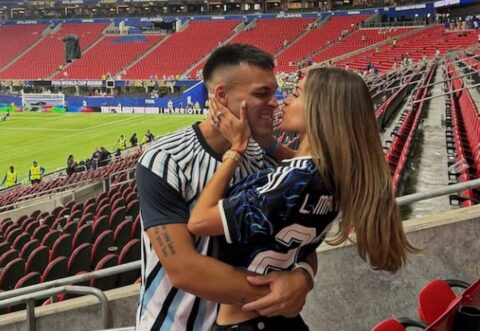 Lautaro Martinez e la moglie negli States per il Mondiale dell'Argentina