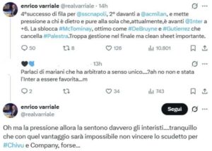 botta risposta varriale tifoso inter