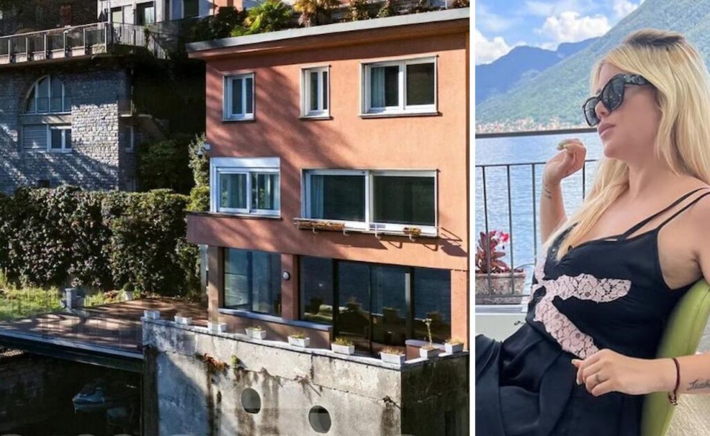 wanda nara in vendita villa lago di como